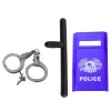 LEAN TOYS Policijas komplekts bērniem ar ķiveri, pistoli, roku dzelžiem un aksesuāriem, 9 gab.