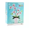 LEAN TOYS Orhidejas konstruktors Orhideja podā Rozā un balta 718 gab.