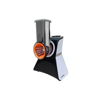 Blaupunkt Slicer FPS502 Elektriskais pārtikas griezējs 150 W Nerūsējošā tērauda zobains nazis 190 mm Regulējams biezums 0-15 mm Melns/Sudrabs