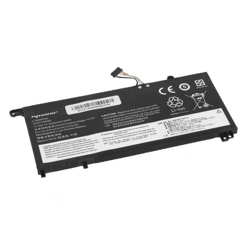 MOVANO Battery L19M3PDA Lenovo ThinkBook 14 15 G2 G3 G4 G5 IAP ITL ACL ABA - 3000 mAh (35 Wh)