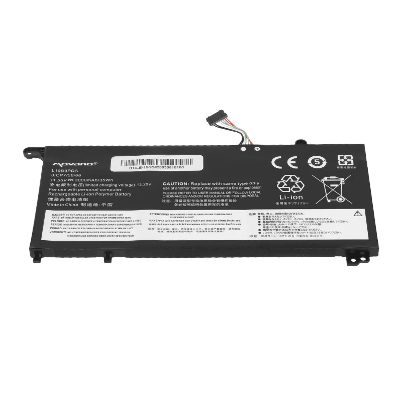 MOVANO Battery L19M3PDA Lenovo ThinkBook 14 15 G2 G3 G4 G5 IAP ITL ACL ABA - 3000 mAh (35 Wh)