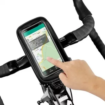 WILDMAN Bike Holder Case S E1 1L Melns – Kompakts velosipēda rāmja soma ar Velcro siksnām