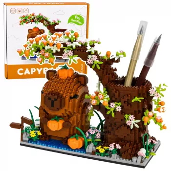 LEAN TOYS Kapibaras celtniecības bloki koka pildspalvu organizators 1800 gab.