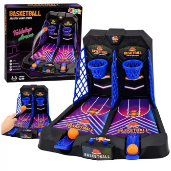 LEAN TOYS Mini galda basketbola dubultās prasmes spēle 2 spēlētājiem ar punktu skaitīšanu
