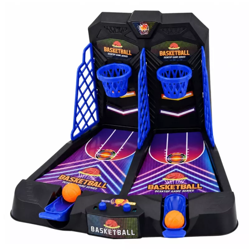 LEAN TOYS Mini galda basketbola dubultās prasmes spēle 2 spēlētājiem ar punktu skaitīšanu