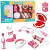 LEAN TOYS Mazā zobārsta komplekts ar vibrējošu zobu birsti, rozā, 15 gab.