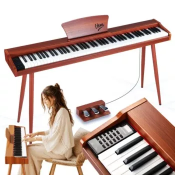 V-TONE BL-130 Digitālās klavieres konsole Brūna 88 taustiņi Graded Hammer Action