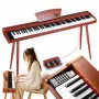V-TONE BL-130 Digitālās klavieres konsole Brūna 88 taustiņi Graded Hammer Action