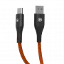 HAMMER USB-A uz USB-C kabelis 1,2 m melns 480Mbps uzlādei un datiem