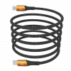 HAMMER USB-C uz USB-C kabelis 1,2 m 60W PD ātra uzlāde un datu sinhronizācija, melns