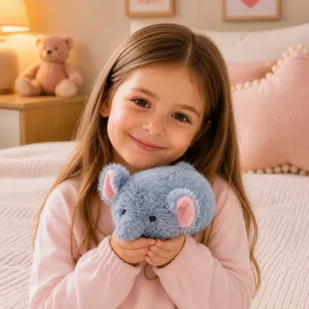 LEAN TOYS Plīša zilonis Mascot Mīkstā rotaļlieta Mazs Pelēks 18 cm