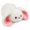 LEAN TOYS Plīša zaķis ar garām ausīm, balts, 16 cm