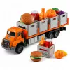 LEAN TOYS Oranžs pārtikas transporta kravas auto 1:55 liešanas modelis