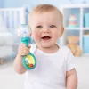LEAN TOYS Grabuļu komplekts ar mīksto bumbiņu – dzeltena un zaļa, 2 gab.