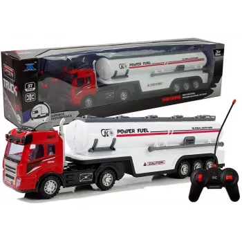 LEAN TOYS R/C Auto cisterna ar gaismām un skaņu 1:32 mērogs 2.4GHz tālvadības kravas auto