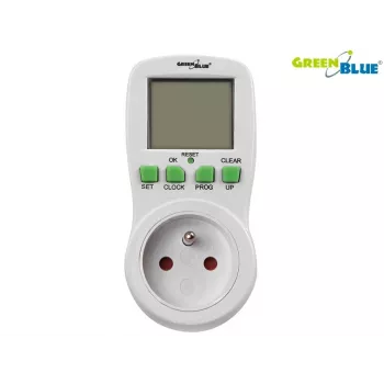 GreenBlue GB107 Digitālais programmējamais taimeru slēdzis 16 programmas 230V 16A Schuko