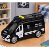 LEAN TOYS SWAT Special Unit policijas autobuss ar gaismām un skaņām, 1:32 mērogs, pull-back darbība, liešanas metāls