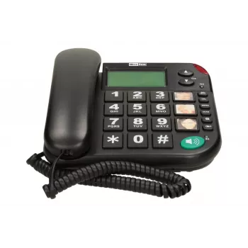 MAXCOM KXT 480 BB vadu telefons ar LCD displeju, melns