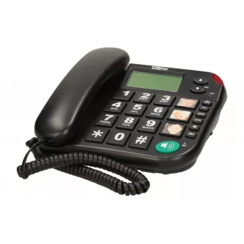 MAXCOM KXT 480 BB vadu telefons ar LCD displeju, melns
