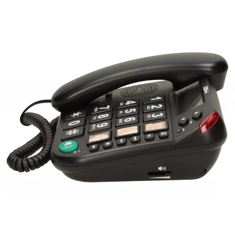 MAXCOM KXT 480 BB vadu telefons ar LCD displeju, melns