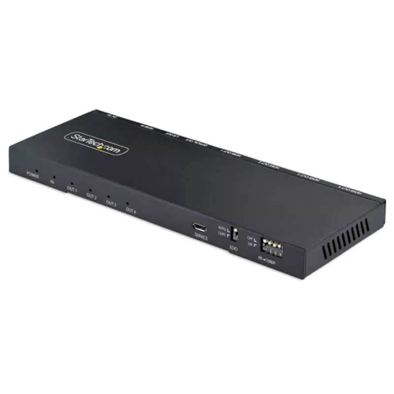 StarTech.com 4 portu 4K HDMI sadalītājs 1x4, 4K 60Hz, HDMI 2.0, HDCP 2.2, HDR10, 18Gbps, EDID Copy, tērauda korpuss