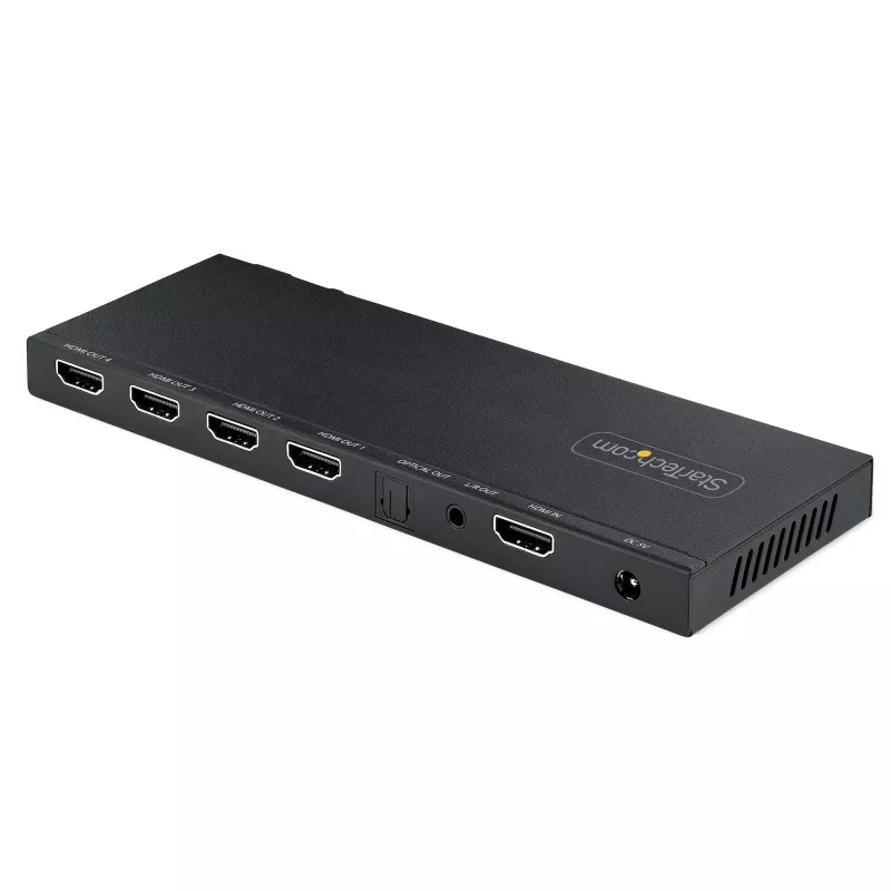 StarTech.com 4 portu 4K HDMI sadalītājs 1x4, 4K 60Hz, HDMI 2.0, HDCP 2.2, HDR10, 18Gbps, EDID Copy, tērauda korpuss