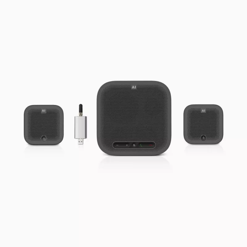 ROCWARE konferences komplekts lielām sanāksmju telpām A10W 4K UHD USB 3.1 konferences kamera ar diviem stereo mikrofoniem, 120° redzes lauks, 4x digitālā tālummaiņa, USB-C, Plug-and-Play, saderīga ar Windows, macOS, Chrome OS