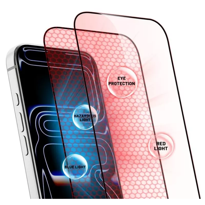 CRONG rūdīta stikla OptiRed ekrāna aizsargs Apple iPhone 17 - 9H cietība, 0,33 mm, īpaši dzidrs, oleofobs, bez burbuļiem, 1 iepakojums