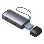 Baseus USB 3.0 2-in-1 SD un microSD karšu lasītājs – pelēks