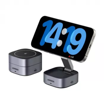 UGREEN W256 20W USB-C sienas lādētājs ar 1m USB-C uz USB-C kabeli - Melns