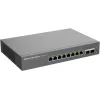 Grandstream GWN7721P Layer 2 Lite pārvaldīts 2.5 Gigabitu PoE+ slēdzis, 5 porti (4x 2.5G PoE+, 1x 2.5G), 60W budžets, bez ventilatora, mākoņa/tīmekļa pārvaldība