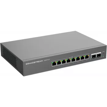 Grandstream GWN7721P Layer 2 Lite pārvaldīts 2.5 Gigabitu PoE+ slēdzis, 5 porti (4x 2.5G PoE+, 1x 2.5G), 60W budžets, bez ventilatora, mākoņa/tīmekļa pārvaldība