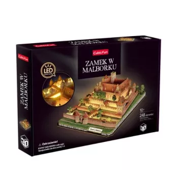 CubicFun 3D puzle Malborkas pils ar LED