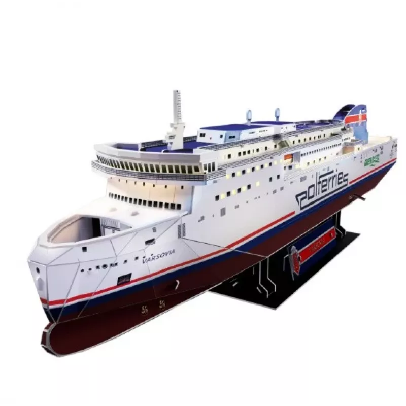 CubicFun 3D Puzle - MS Prom Varsovia Kuģa Modelis, 150 Gabali, 44 cm Samontēts Garums, Vidēja Grūtība, Vecumam 8+
