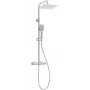 DEANTE NAC_F4HT Lietus dušas sistēma ar termostata maisītāju, hromēta, 250 mm apaļa galva, 3 funkciju rokas duša, 1500 mm šļūtene, regulējams stienis