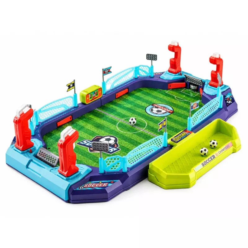 LEAN TOYS 2-in-1 galda futbola un hokeja arkādes spēle 2 spēlētājiem Counter