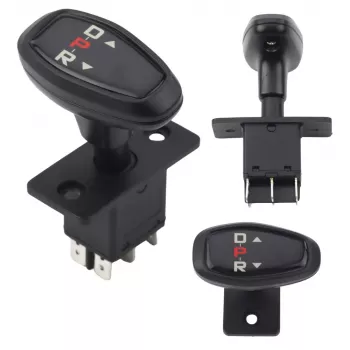 LEAN TOYS pārnesumu slēdzis braucamiem auto - Uz priekšu/Stop/Atpakaļ, 3 pozīciju sviras slēdzis, 6V-12V, 15A, paneļa montāža