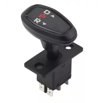 LEAN TOYS pārnesumu slēdzis braucamiem auto - Uz priekšu/Stop/Atpakaļ, 3 pozīciju sviras slēdzis, 6V-12V, 15A, paneļa montāža