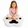 LEAN Plush Paw mīkstais kažokādas paklājs melns un balts 60 x 60 cm