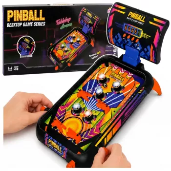 LEAN TOYS Arkādes spēle Pinball galda fliperis ar punktu skaitītāju, gaismām un skaņām