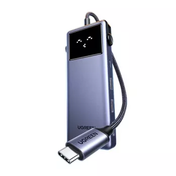 UGREEN USB-C Hub 7-in-1 ar 3x USB 3.0, HDMI 4K, Gigabit Ethernet, 100W PD, Space Gray