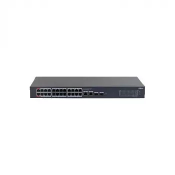 Dahua CS4228-24GT-375 24 portu Gigabit PoE++ pārvaldāms slēdzis ar 4 SFP augšupsaitēm, 375W budžets, Layer 2, statīvs