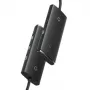 Baseus Lite Series 4 portu USB 3.0 centrmezgls - 5Gbps, ar barošanu no kopnes, melns (WKQX030101)