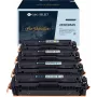 G&G saderīgas tonera kasetnes 4 komplekts HP 203X sērijai, melna, ciāna, fuksīna, dzeltena, augstas ietilpības, GS-H203X-4P