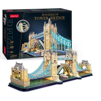 Cubic Fun 3D puzle Tower Bridge ar LED