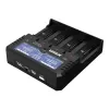 XTAR VP4L Plus 4-Slotu Li-ion/Ni-MH akumulatoru lādētājs ar LCD displeju, 2A ātra uzlāde, Power Bank funkcija