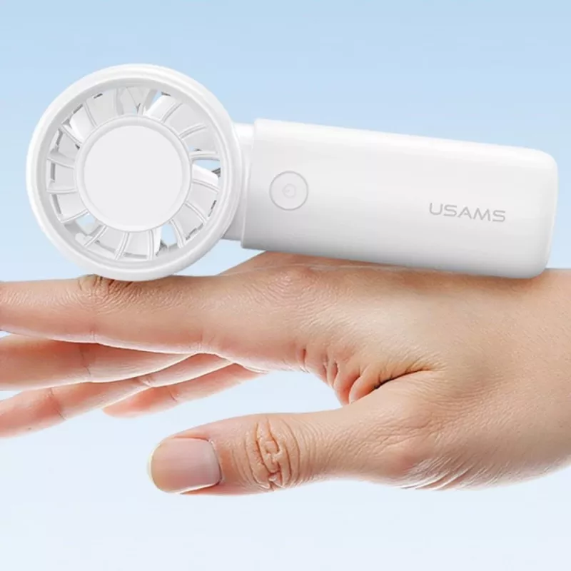 USAMS BC Series rokas ventilators rozā 500mAh pārnēsājams USB uzlādējams 3 ātrumu mini ventilators