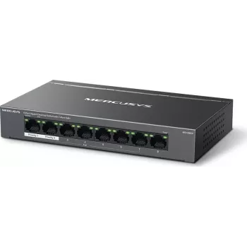 Mercusys MS108GP 8 portu Gigabit galddatora PoE+ slēdzis, 123W budžets, Plug & Play