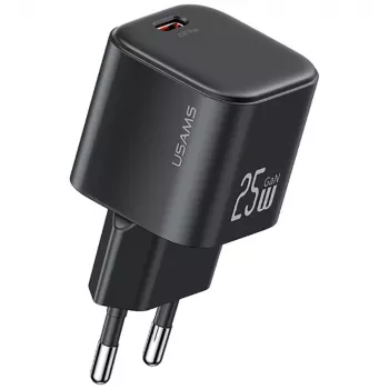 USAMS 25W GaN USB-C ātrais lādētājs - balts