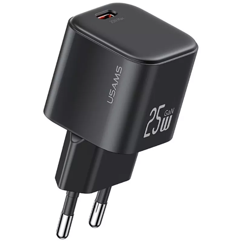 USAMS 25W GaN USB-C ātrais lādētājs - balts